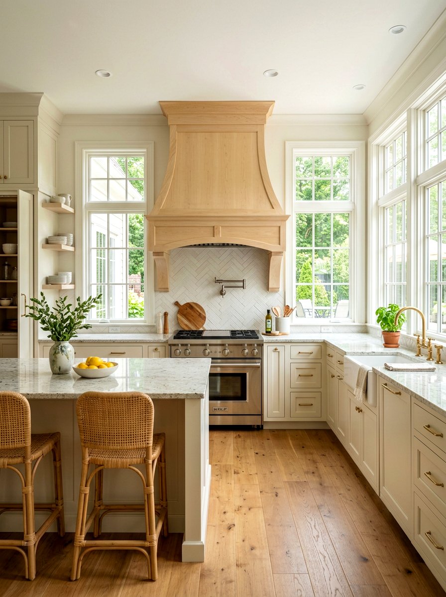 Natural Maple Vent Hood - 30 wood vent hood ideas