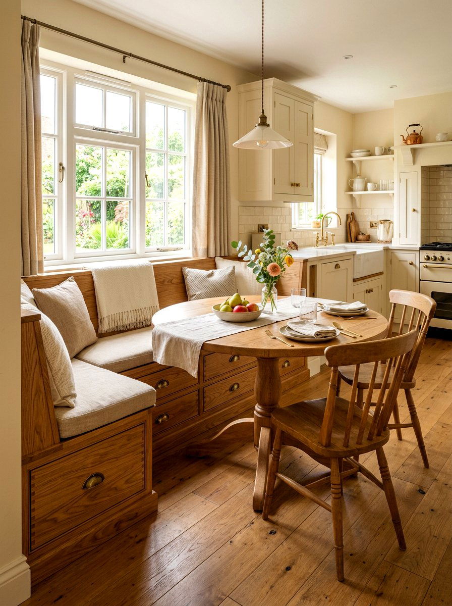 Natural Oak Banquette Drawers - 30 banquette storage drawers ideas