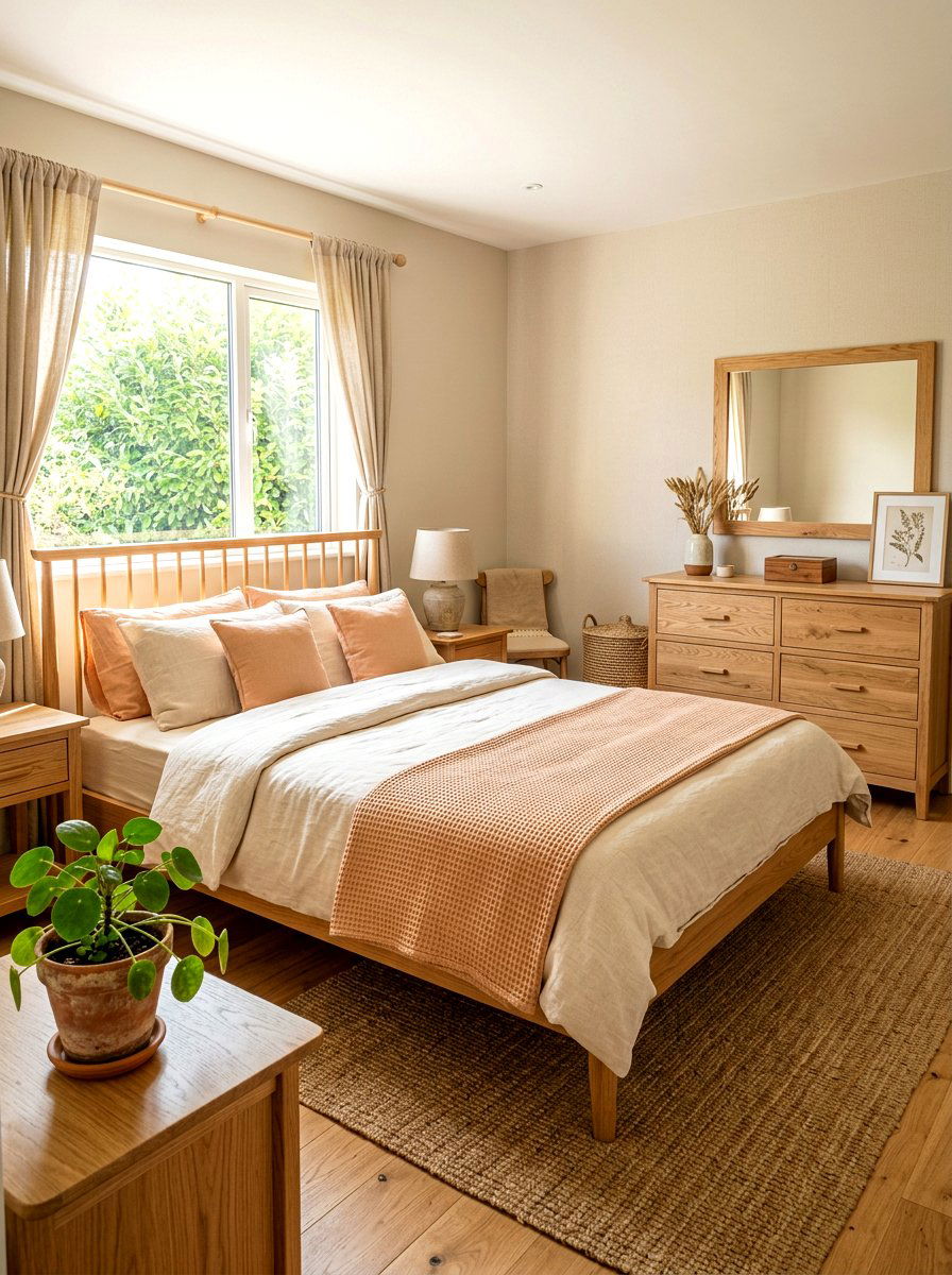 Natural Oak Furniture - 30 sunrise inspired bedroom ideas