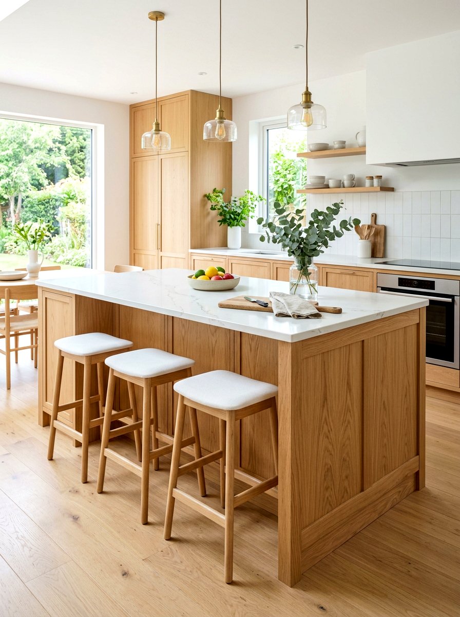Natural Oak Kitchen Island - 30 kitchen island ideas