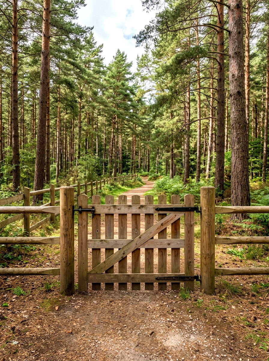 Natural Pine Gate - 30 garden gate ideas