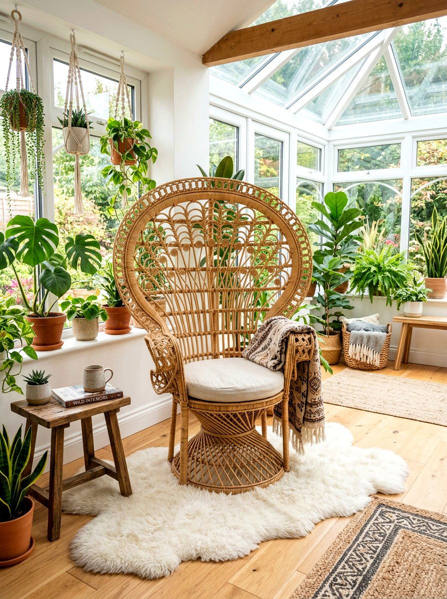Natural Rattan Armchair - 30 wicker patio furniture ideas