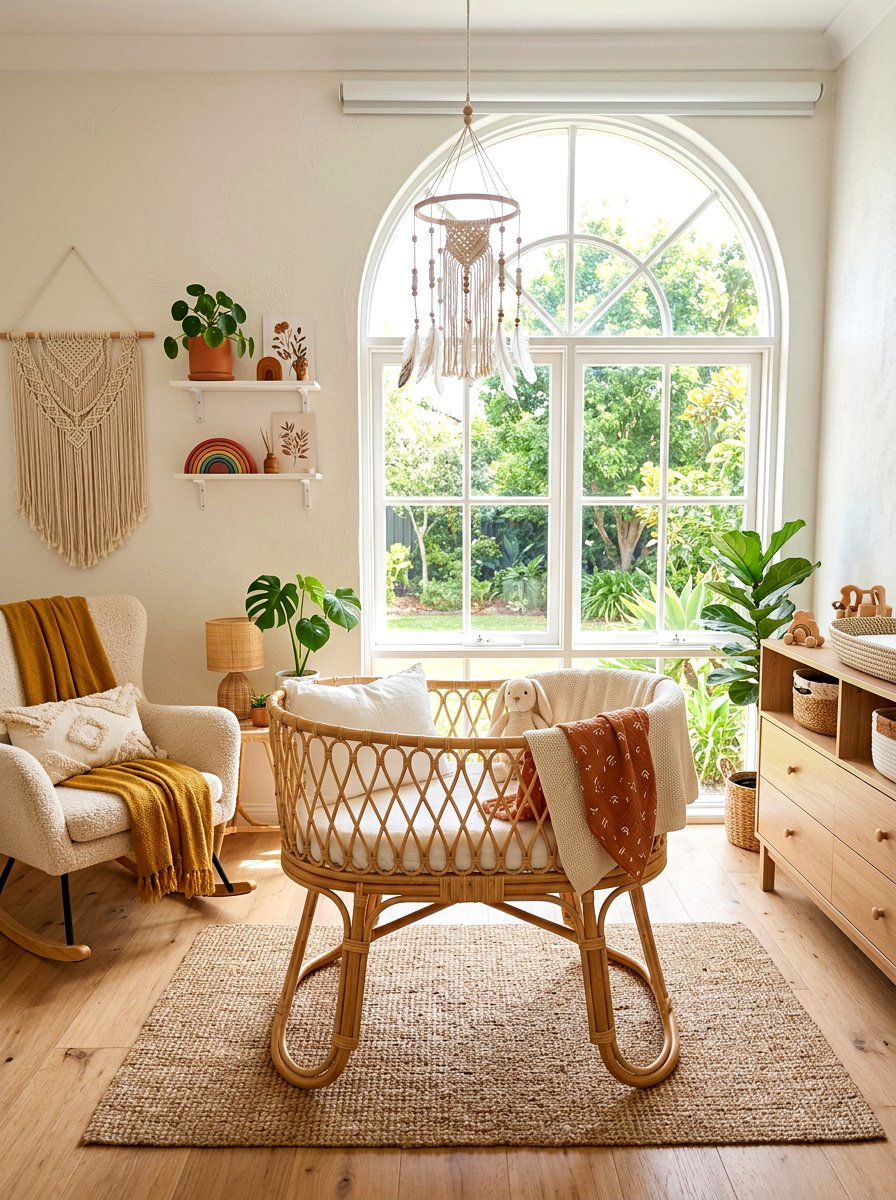 Natural Rattan Bassinet - 30 sustainable nursery ideas