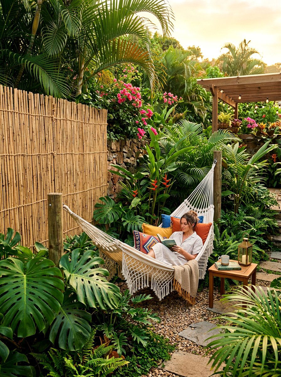 Natural Reed Screen - 30 garden fence ideas
