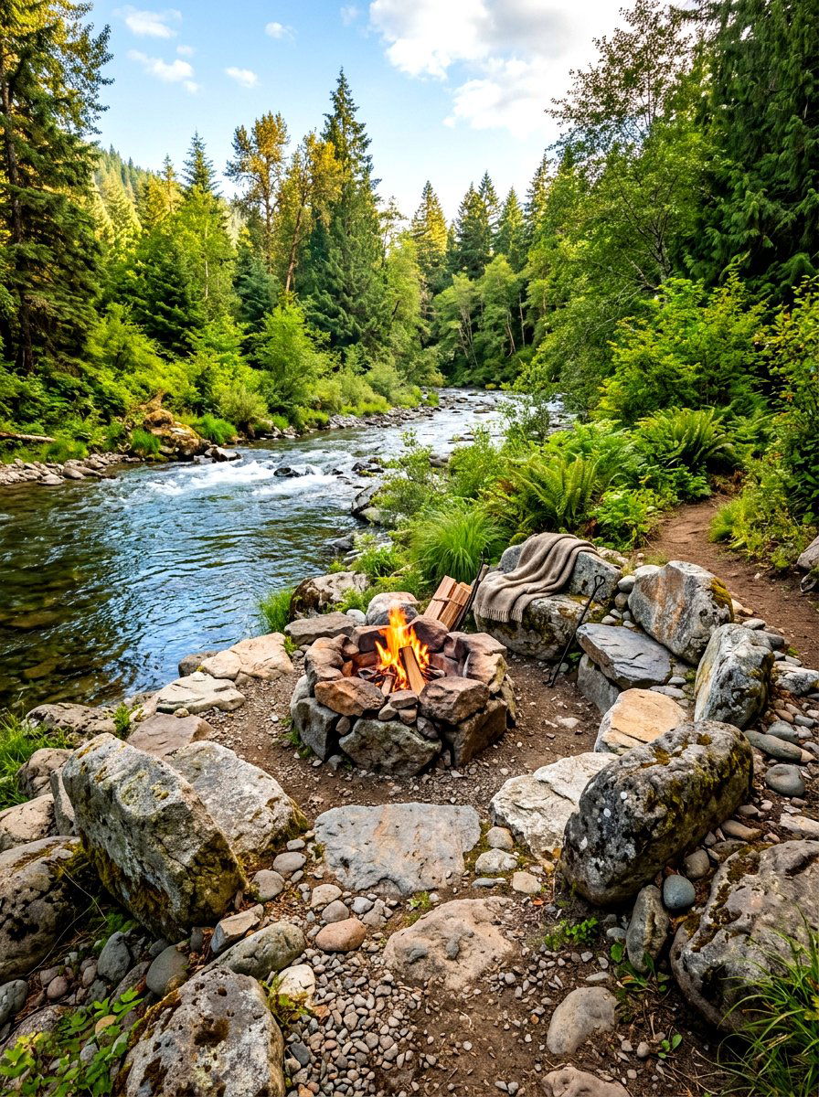 Natural Rock Seating - 30 fire pit bench ideas