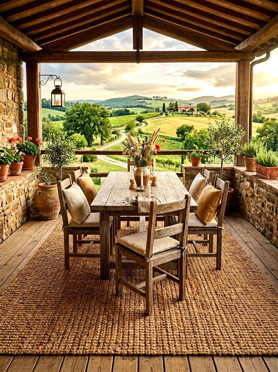 Natural Sisal Rug - 30 balcony rug ideas