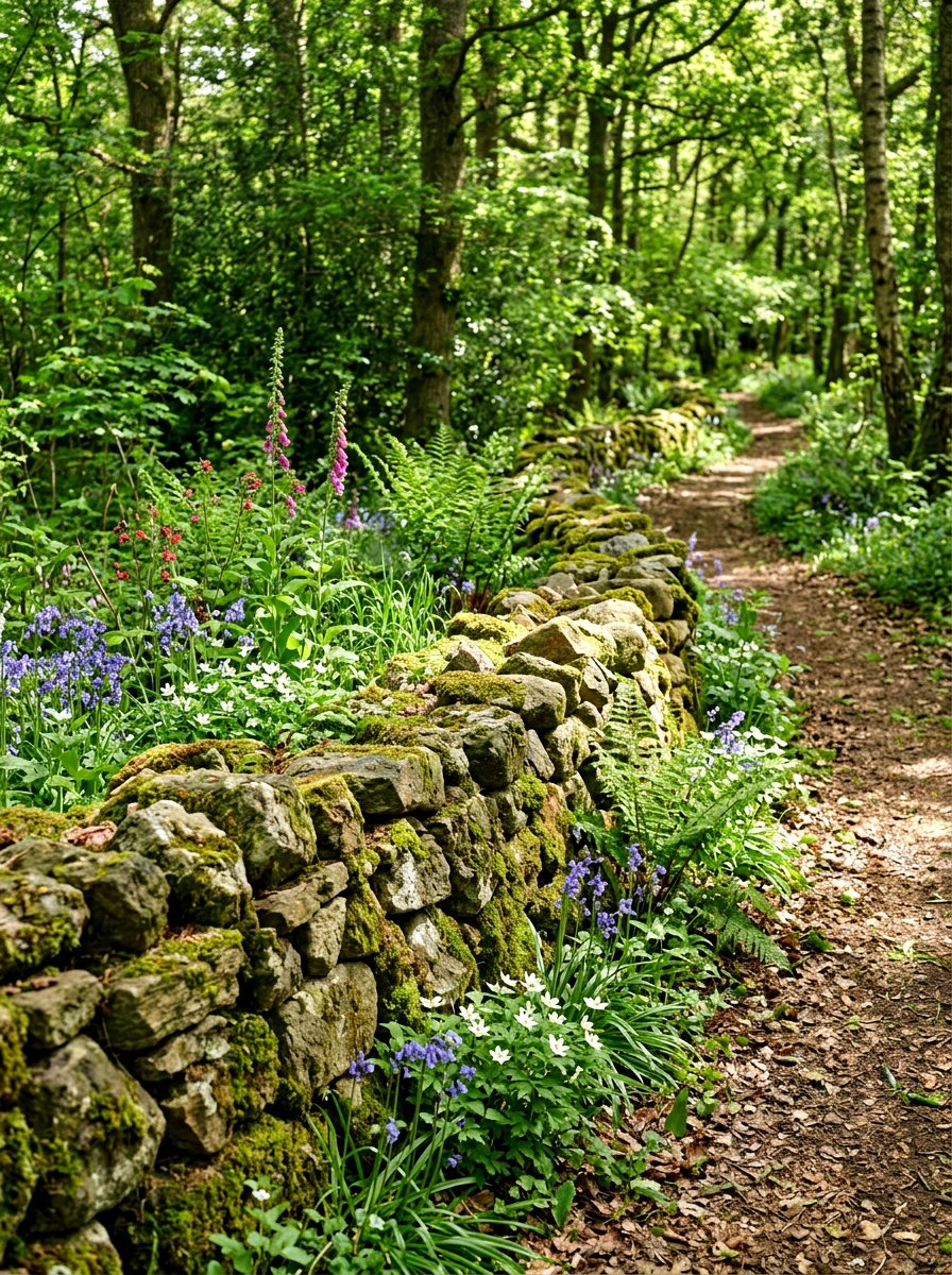Natural Stone Border - 30 flower bed edging ideas