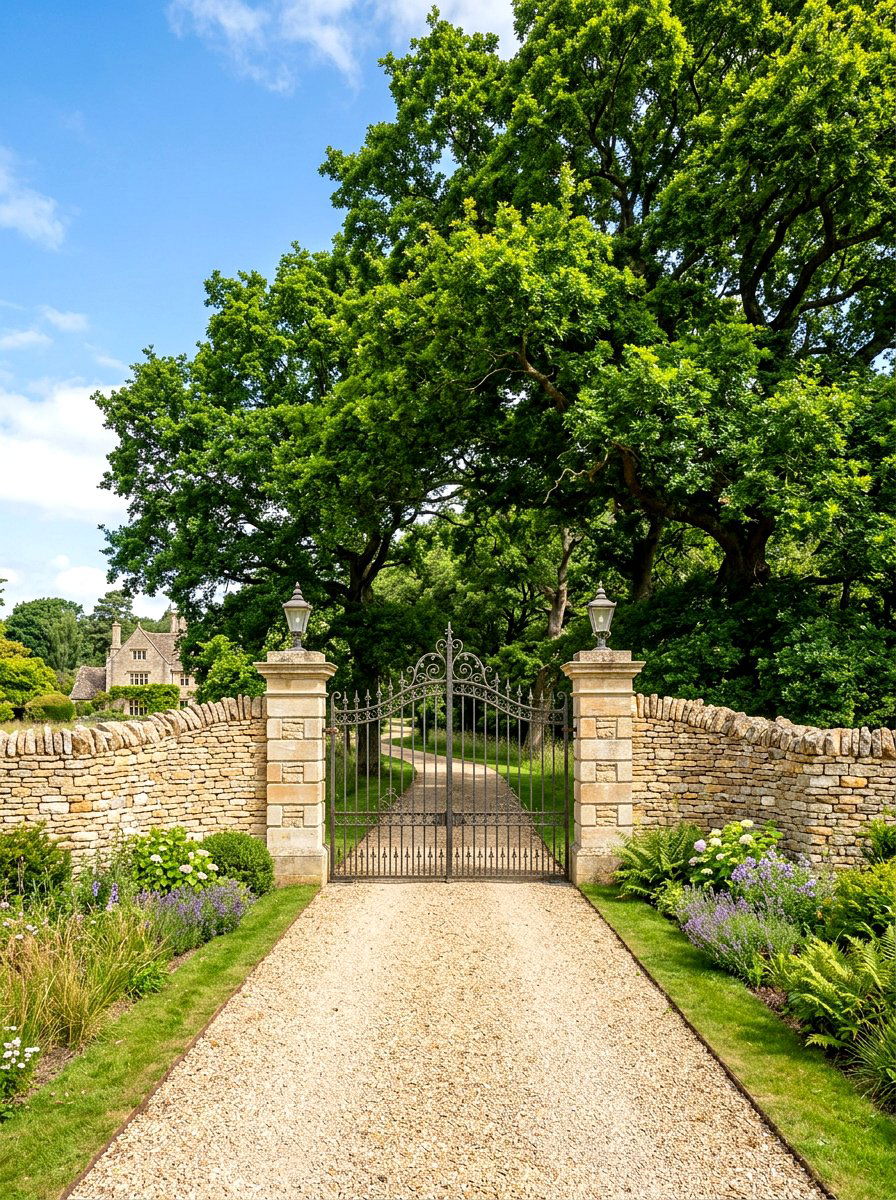 Natural Stone Boundary - 30 backyard fence ideas