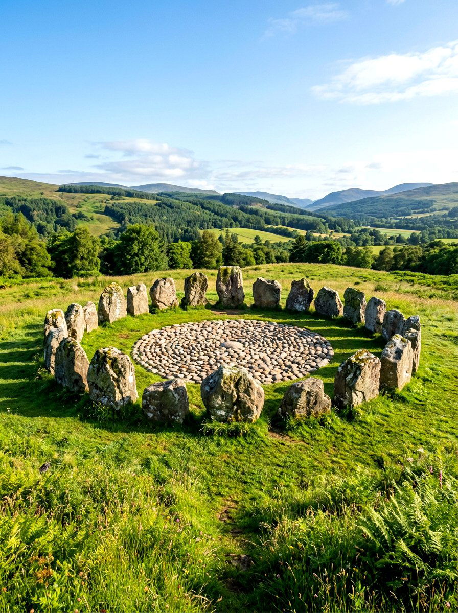 Natural Stone Circle - 30 stargazing backyard ideas