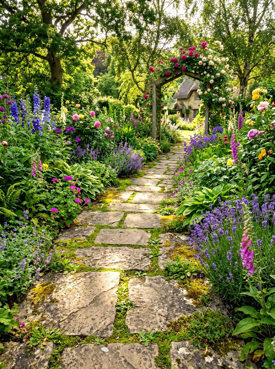 Natural Stone Pathway - 30 backyard spa retreat ideas