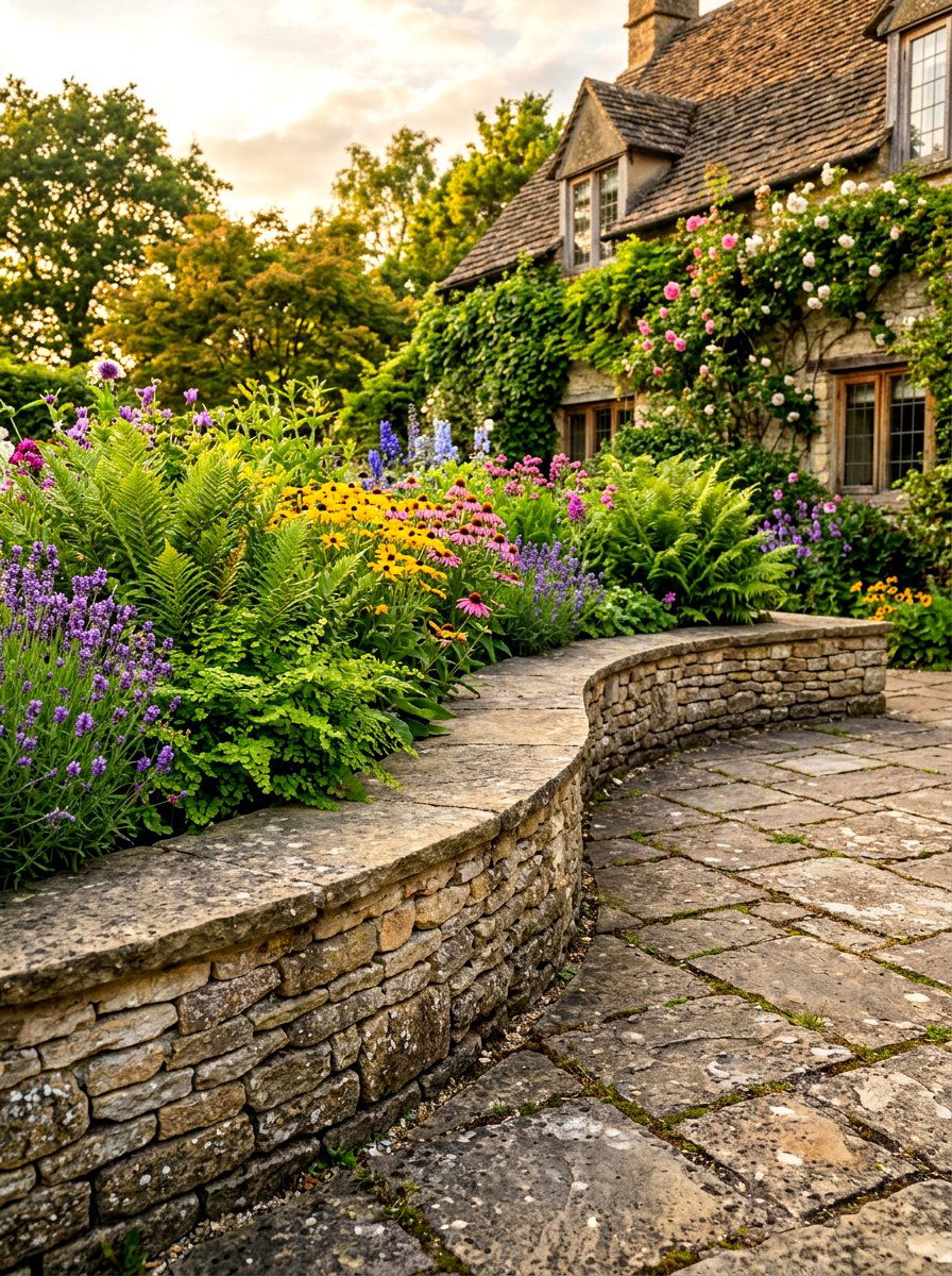 Natural Stone Patio Seat Wall - 30 seat wall ideas