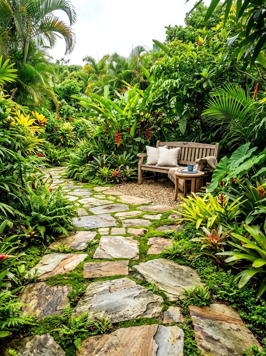 Natural Stone Paver - 30 tropical patio ideas