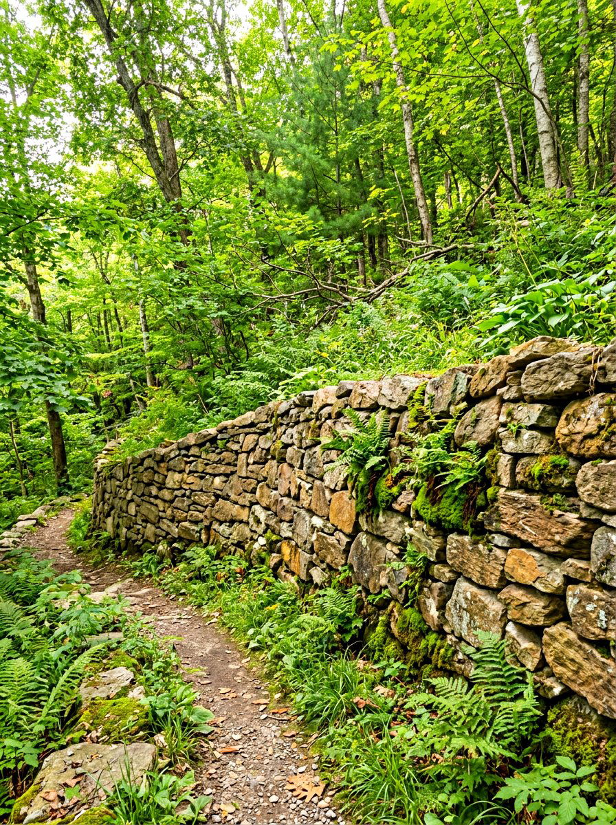 Natural Stone Retaining Wall - 30 woodland backyard landscaping ideas