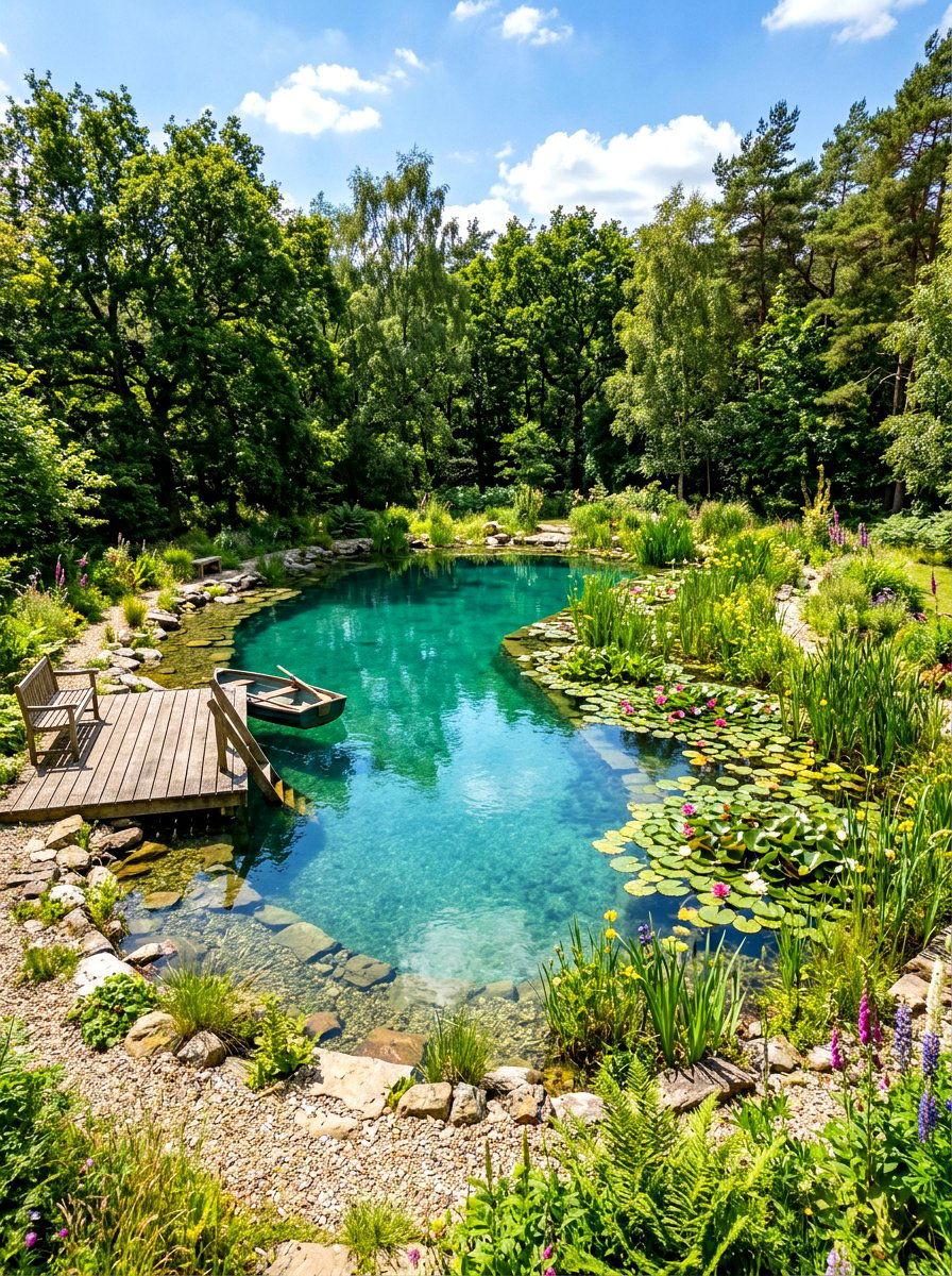 Natural Swimming Pond - 30 natural landscaping ideas