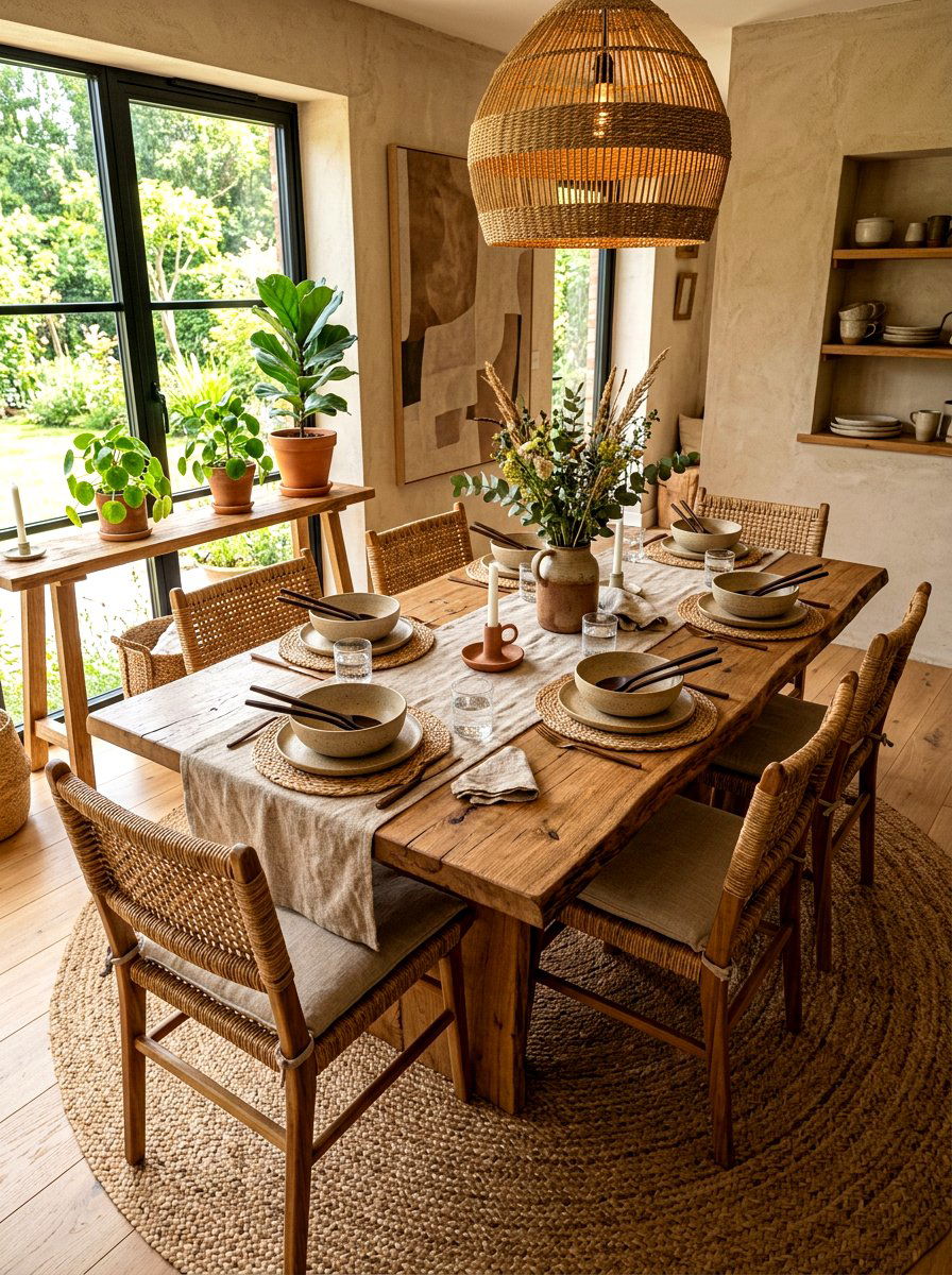 Natural Texture Dining - 30 everyday table setting ideas