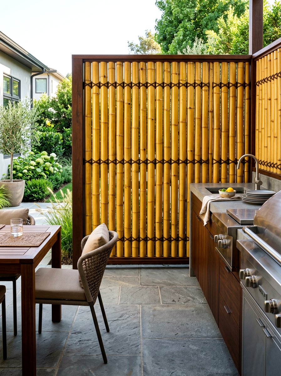 Natural Tonkin Bamboo Screen - 30 bamboo privacy screen ideas