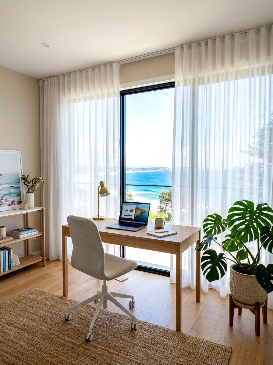 Natural Window Light - 30 video call office ideas