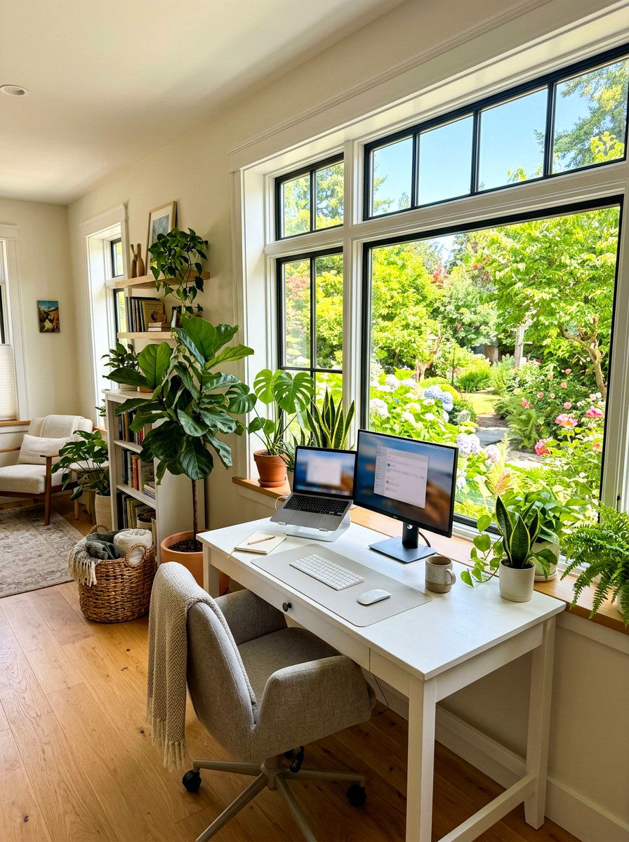 Natural Window Light - 30 home office lighting ideas