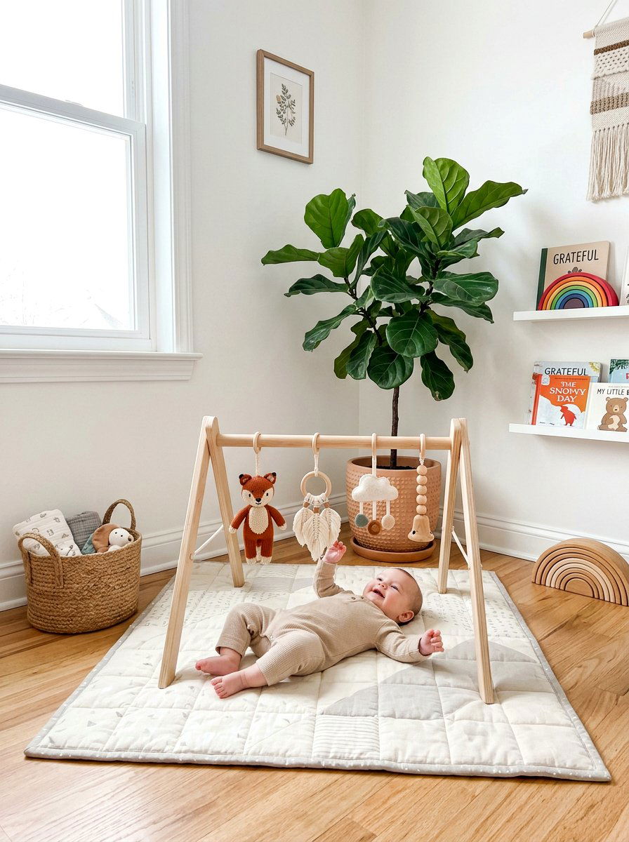 Natural Wood Activity Gym - 30 heirloom toy nursery ideas