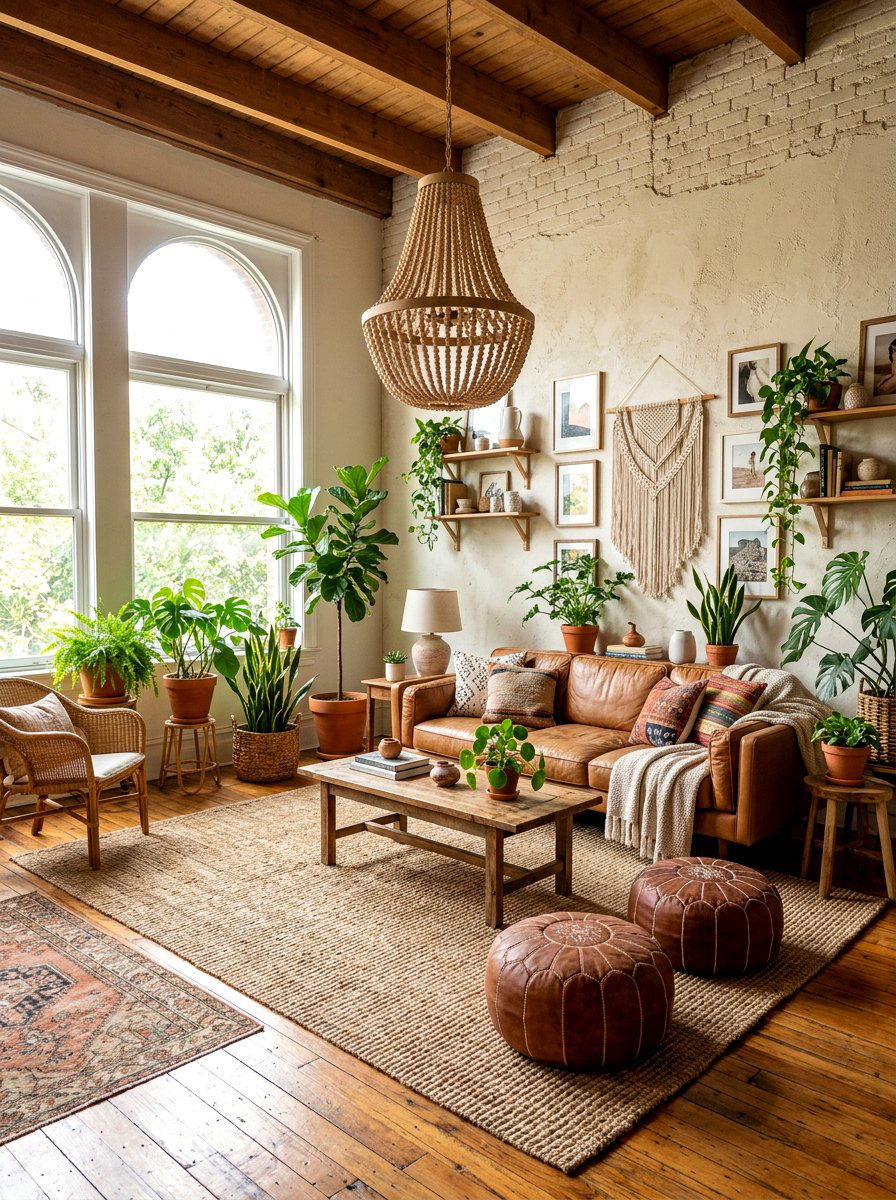Natural Wood Beaded Chandelier - 30 beaded chandelier ideas