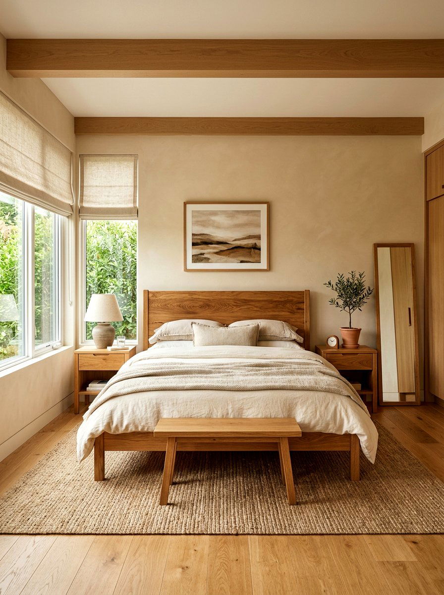 Natural Wood Bedroom - 30 minimalist bedroom ideas