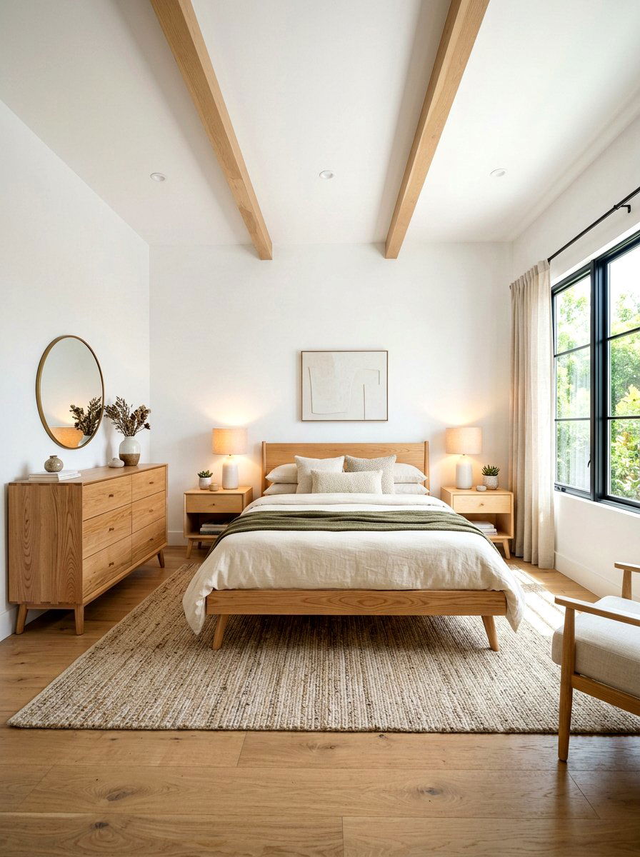 Natural Wood Bedroom - 30 light and airy bedroom ideas