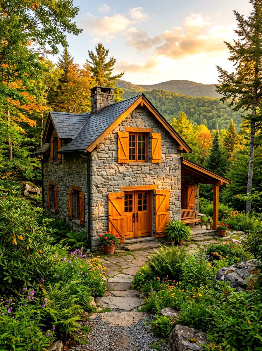 Natural Wood Cedar Shutters - 30 exterior shutters ideas