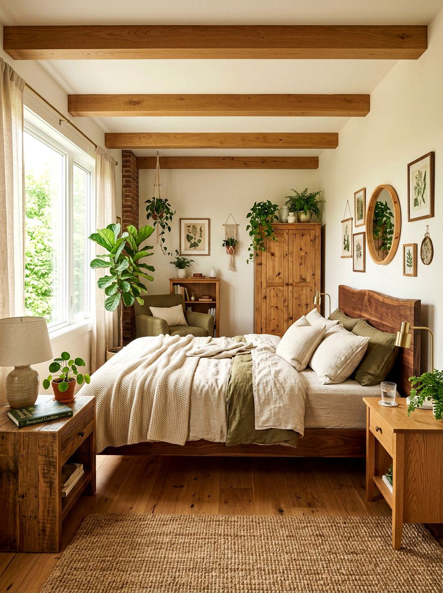 Natural Wood Eclectic Bedroom - 30 eclectic bedroom ideas