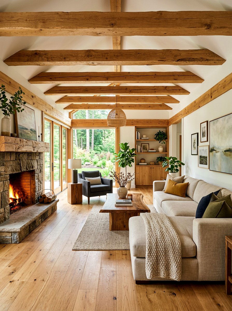 Natural Wood Elements - 30 transitional decor ideas