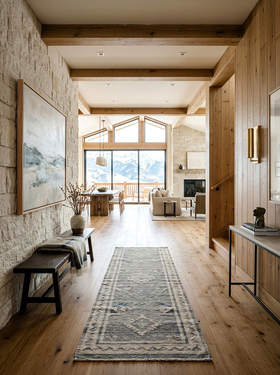 Natural Wood Flooring - 30 ski chalet decor ideas