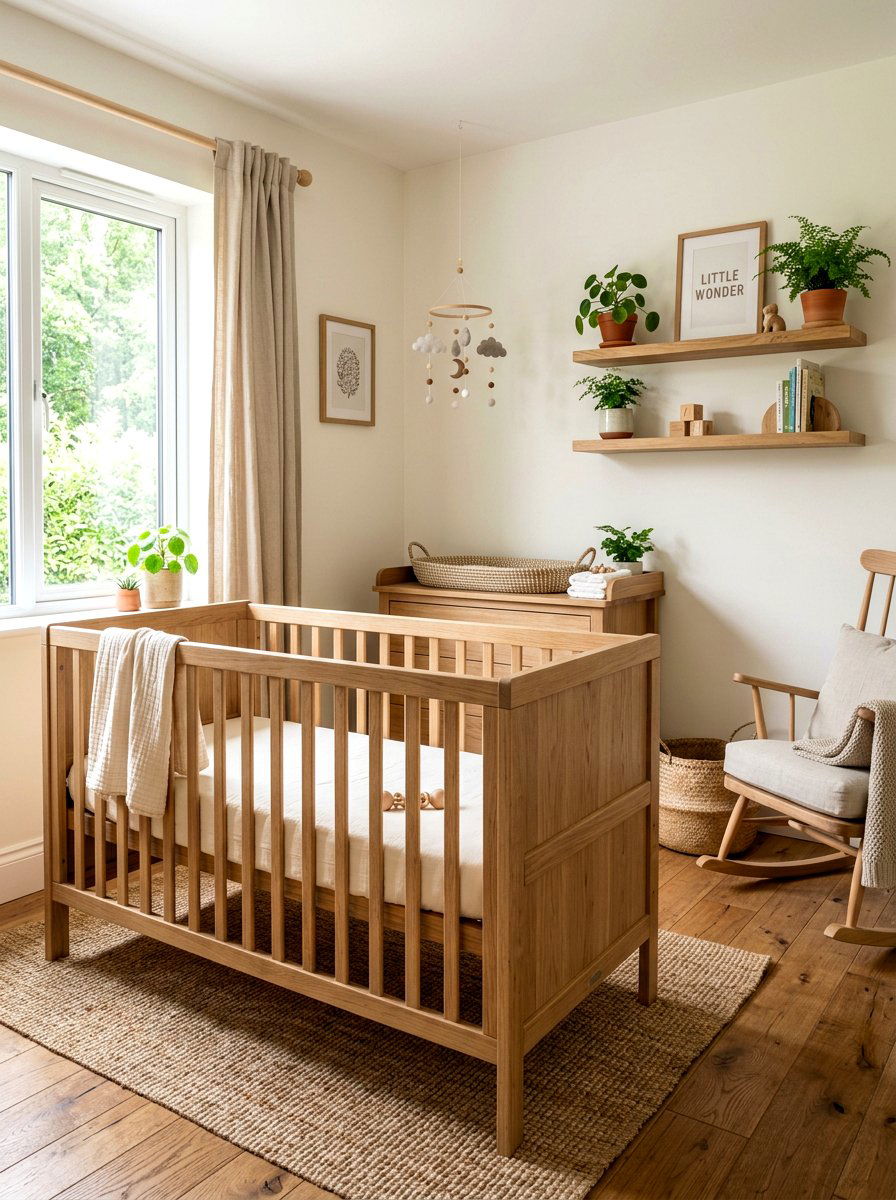 Natural Wood Nursery - 30 minimalist nursery ideas