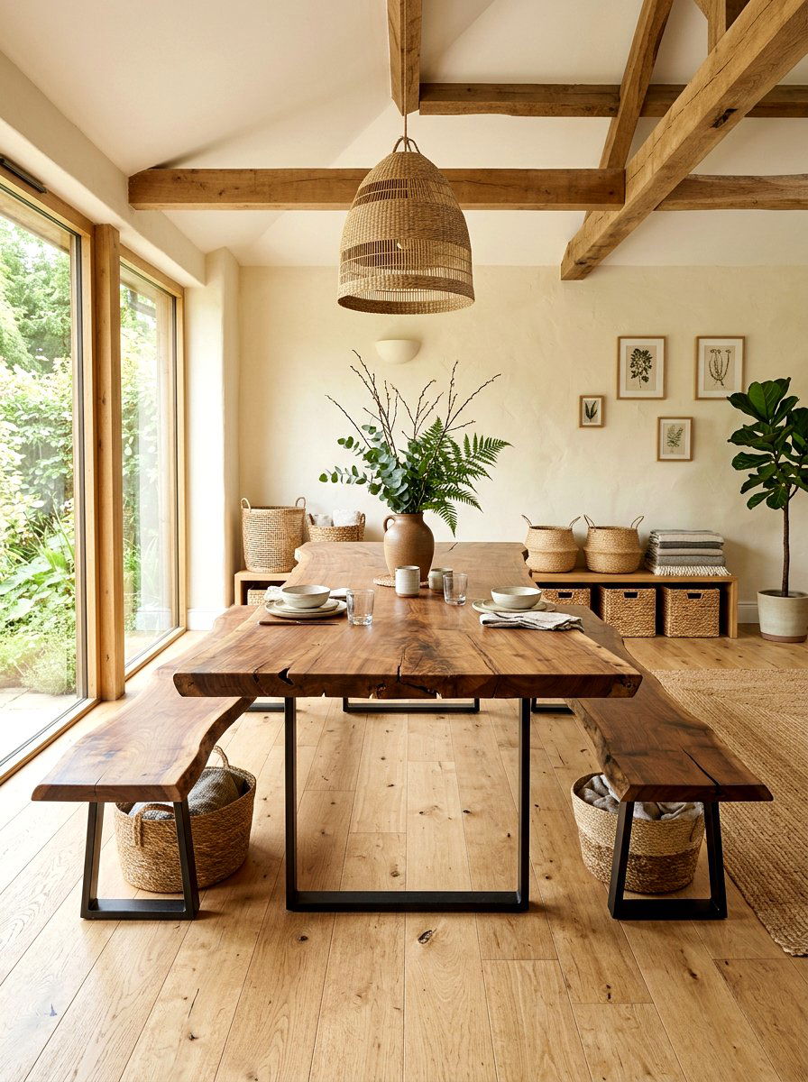 Natural Wood Sanctuary - 30 at home cafe dining ideas