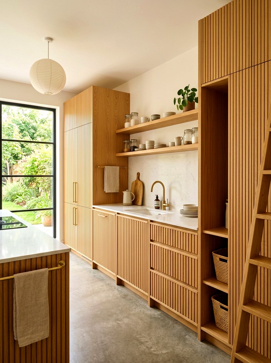 Natural Wood Scullery - 30 scullery pantry ideas
