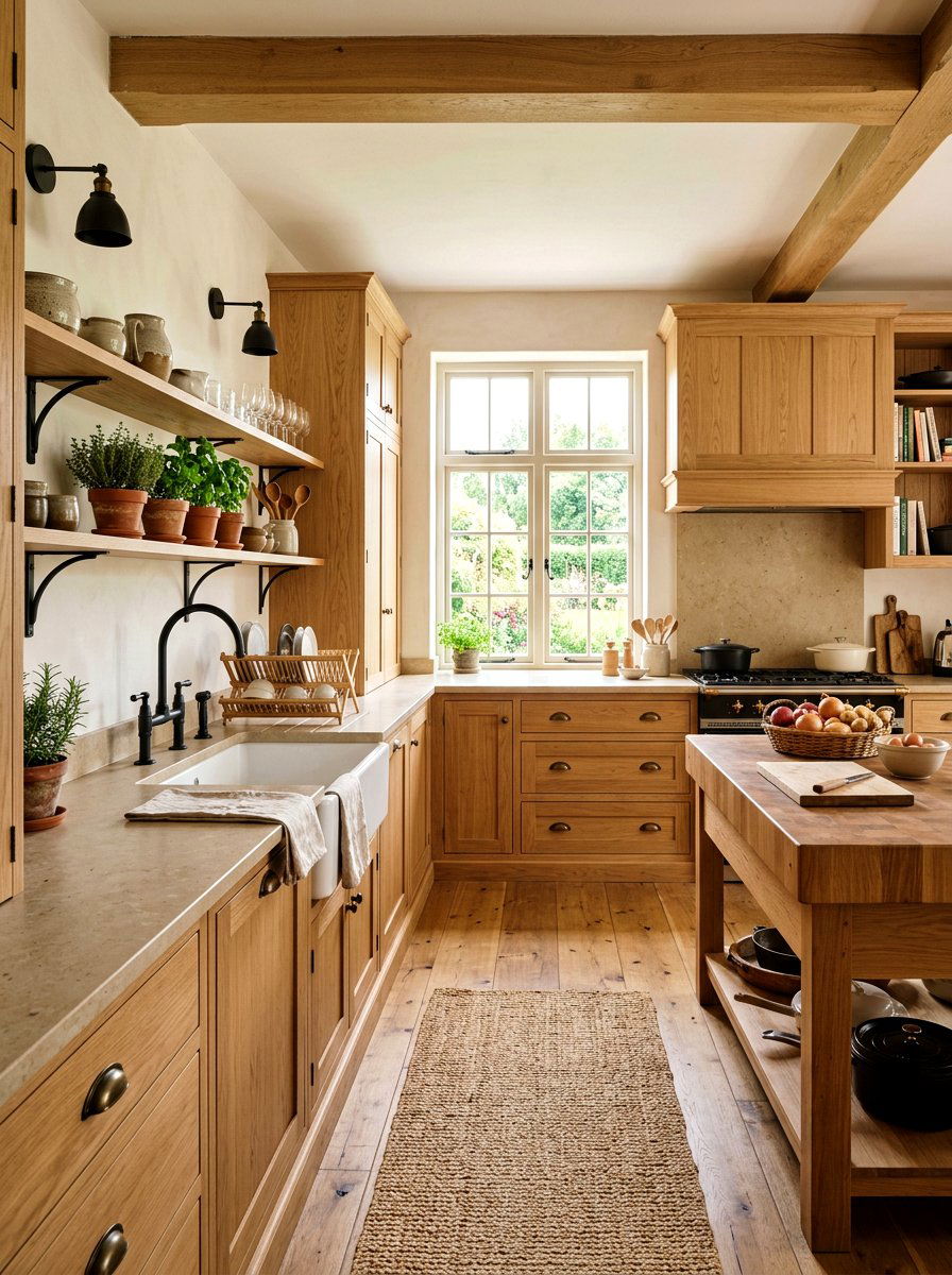 Natural Wood Scullery - 30 small prep kitchen ideas