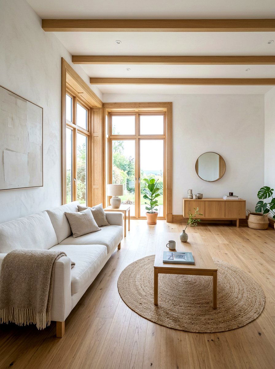 Natural Wood Window Trim White Walls - 30 contrast trim wall ideas