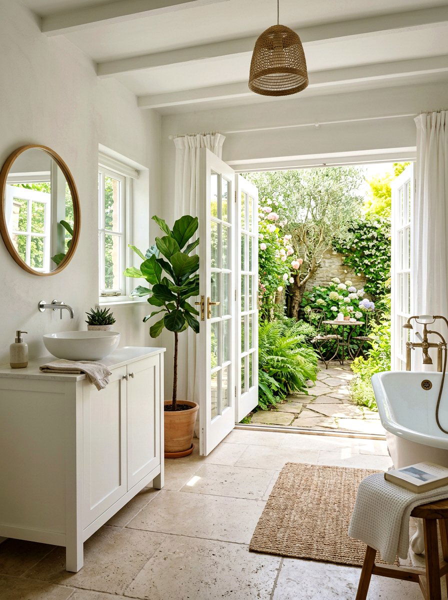 Natural light bathroom - 30 Nancy Meyers bathroom ideas
