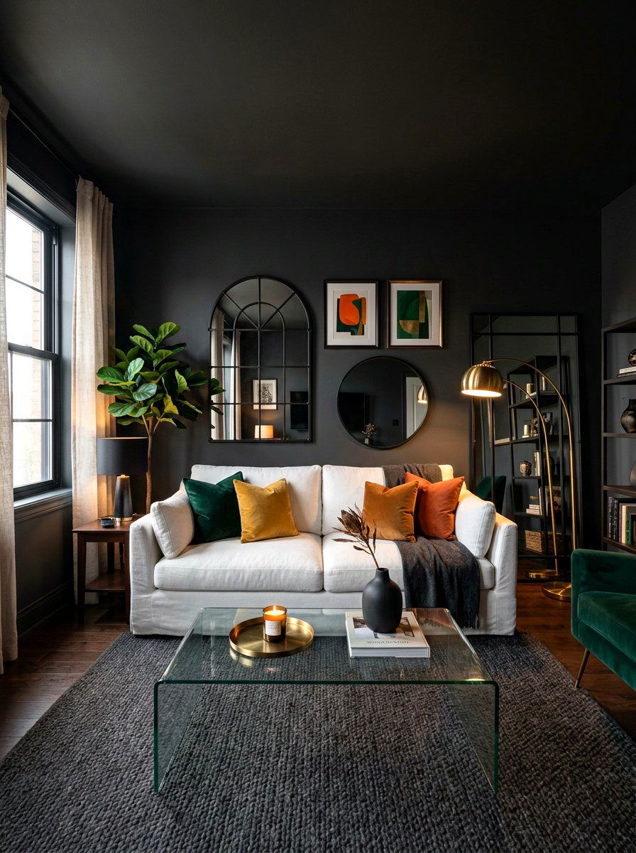 Natural light dark office - 30 moody office ideas
