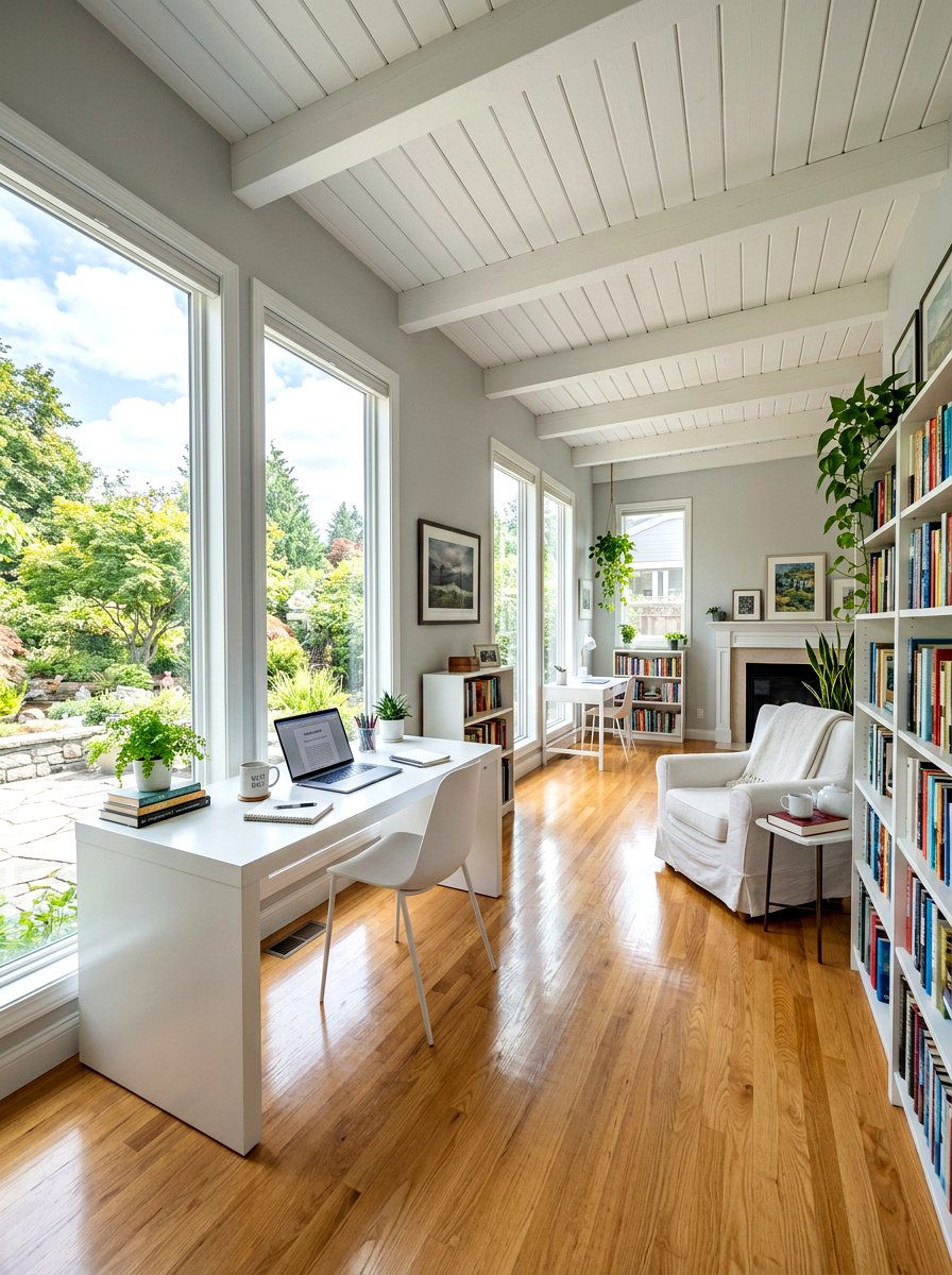 Natural light writing studio - 30 editorial office ideas