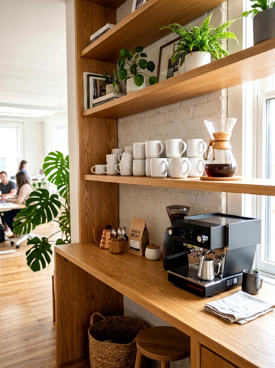 30 Office Coffee Corner Ideas to Feel At Home at Work Instantly