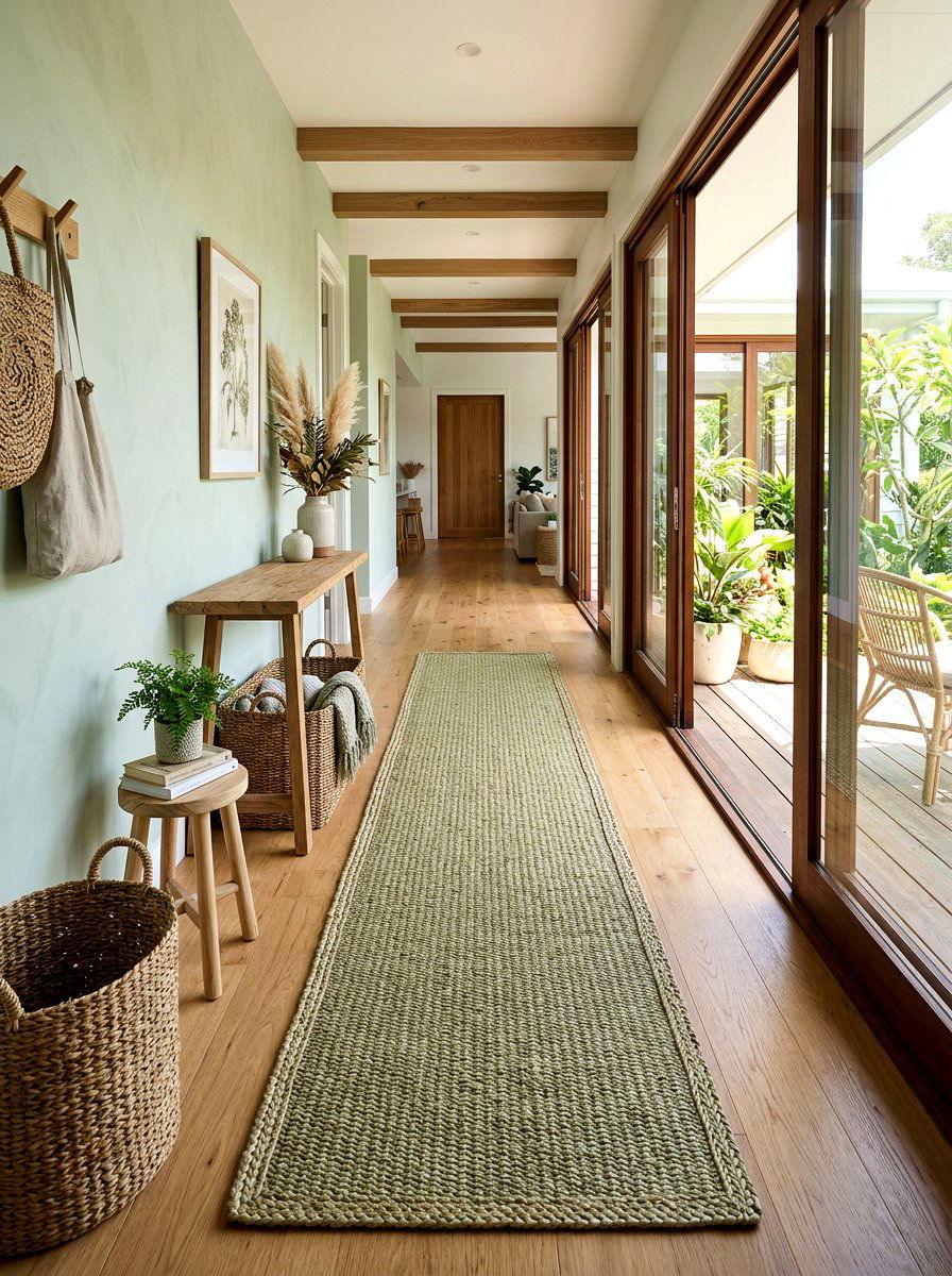 Natural seagrass runner - 30 hallway runner ideas