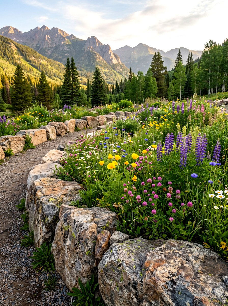 Natural stone edging - 30 lawn edging ideas