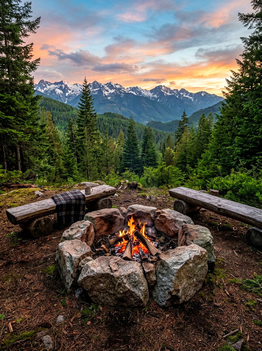 Natural stone fire pit - 30 fire pit ideas