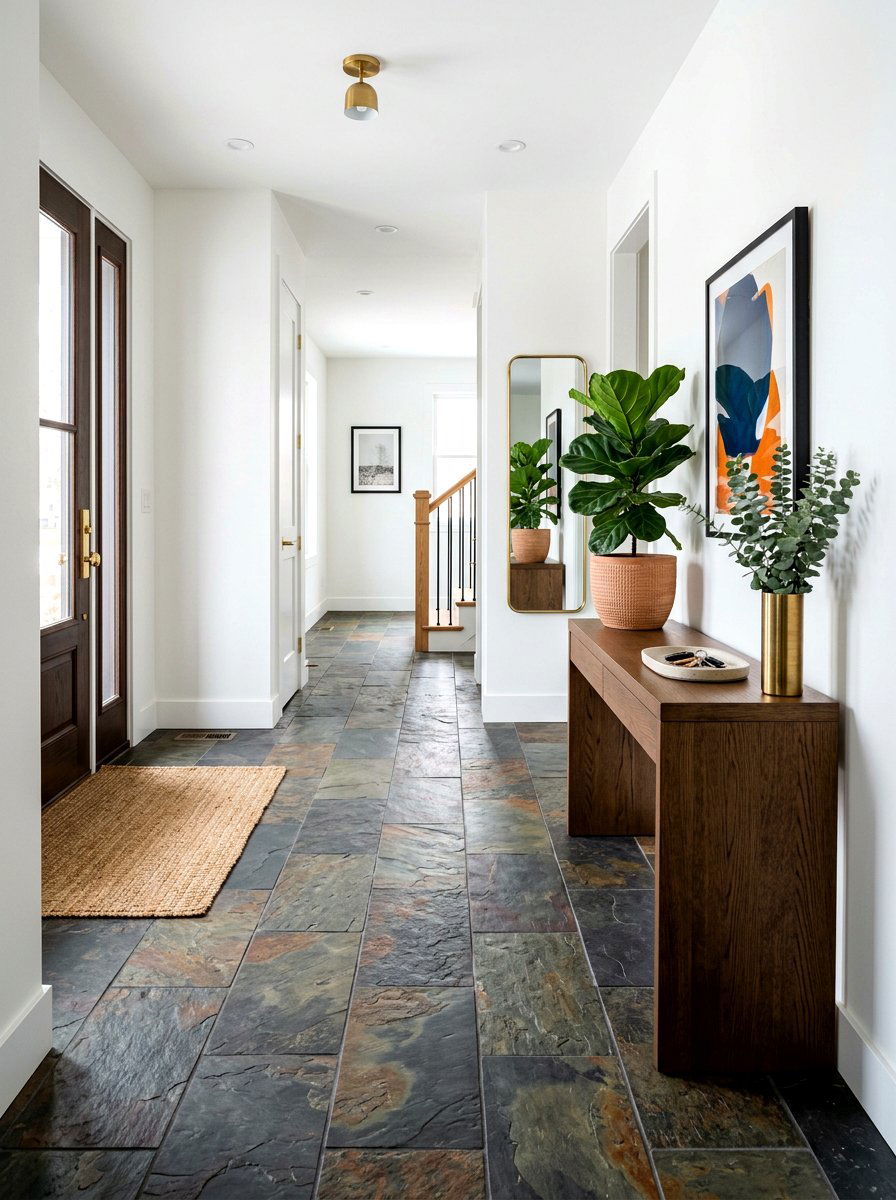 Natural stone flooring - 30 earthy home decor ideas