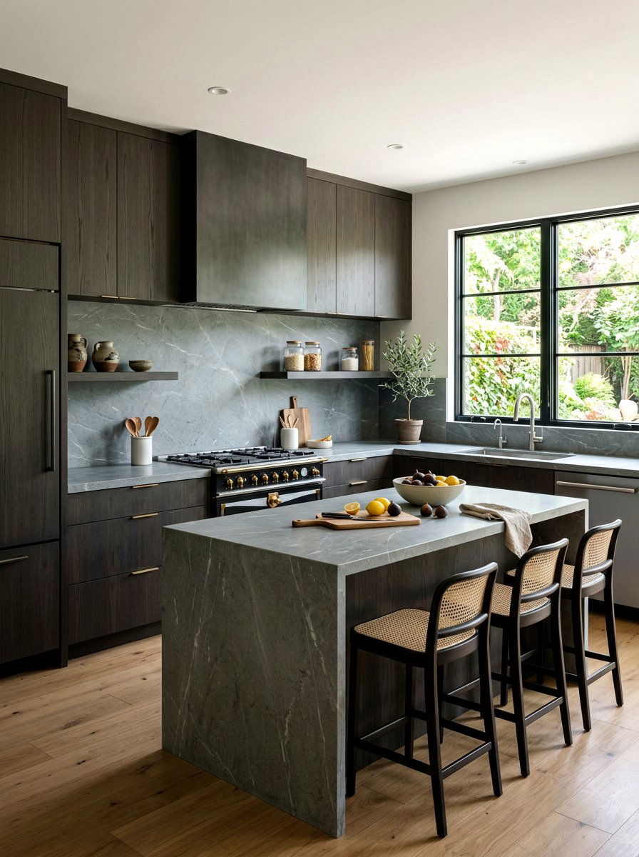 Natural stone kitchen - 30 Japandi kitchen ideas