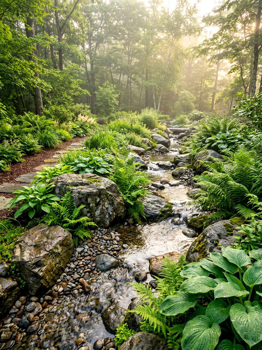 30 Backyard Stream Ideas to Build a Calming Waterfall Feature