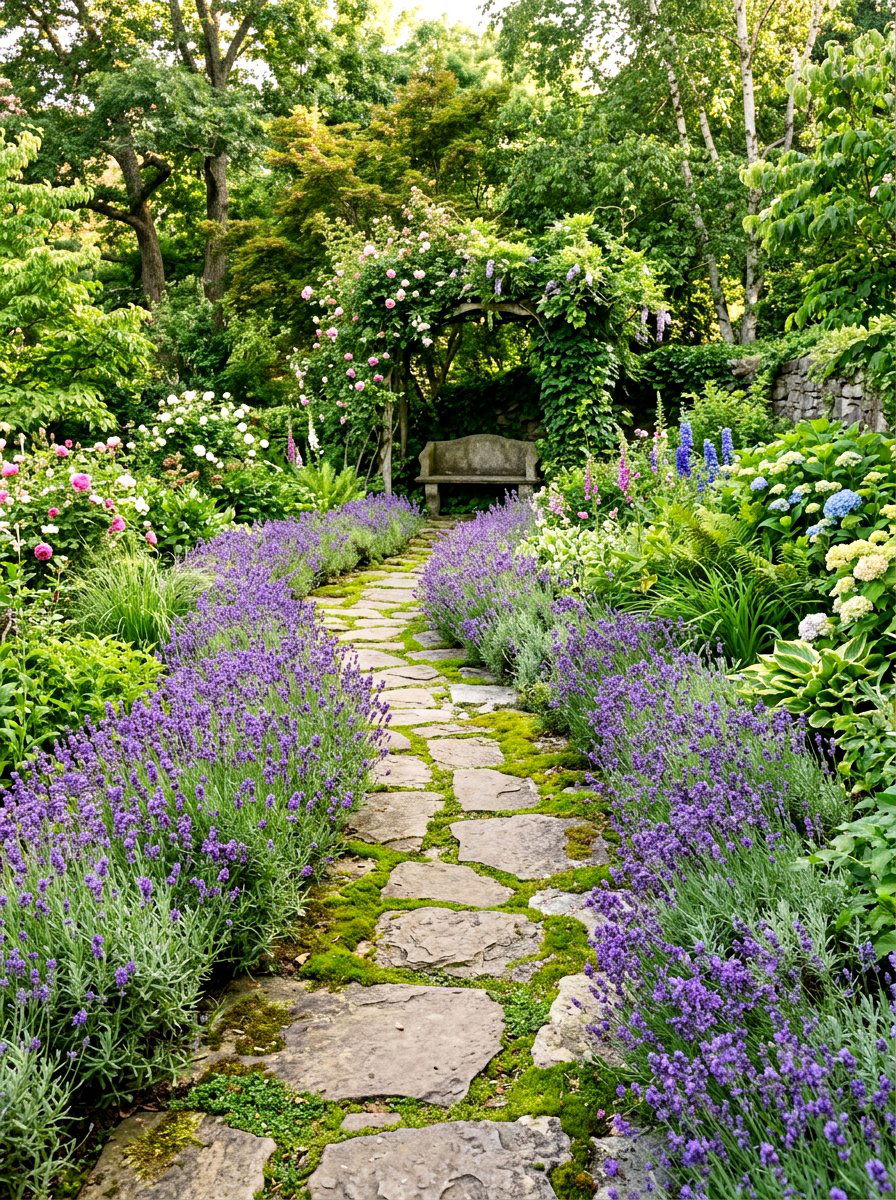 Natural stone walkway - 30 luxury landscaping ideas