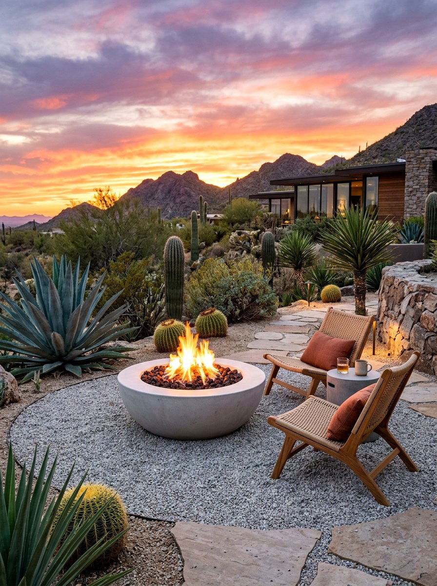 Natural stone waterfall feature - 30 resort poolside patio ideas
