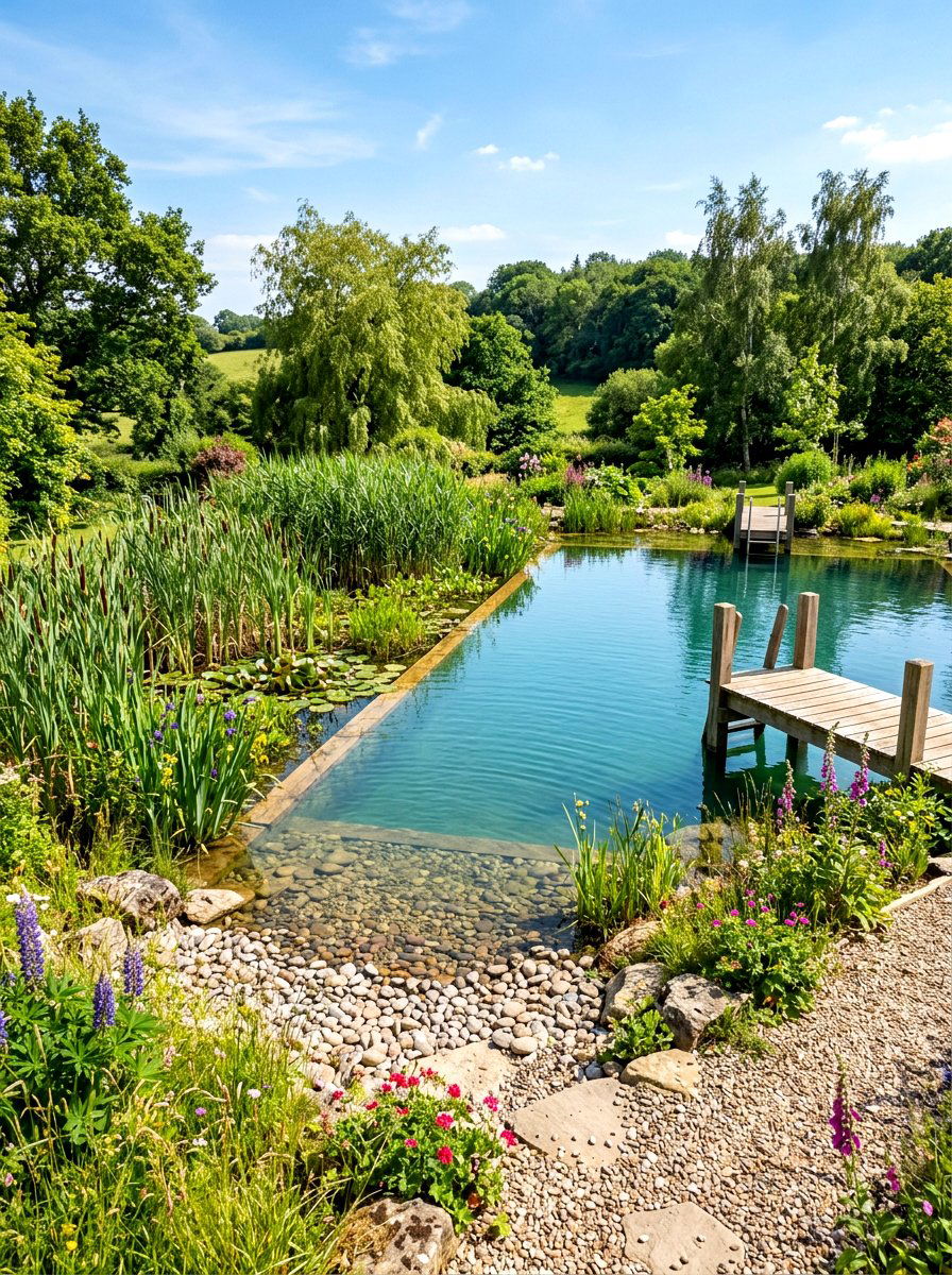 Natural swimming pond - 30 natural pool backyard ideas