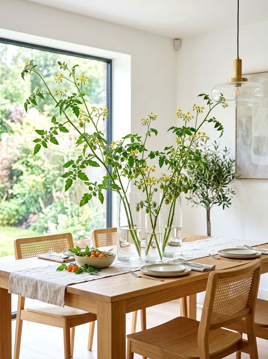 Natural tomato branch decor - 30 tomato tablescape ideas