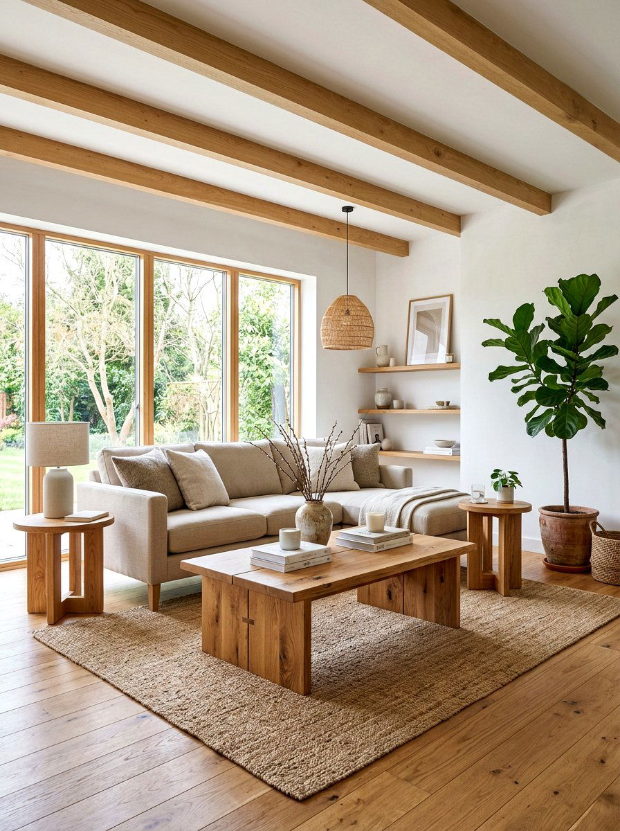 Natural wood living room - 30 family friendly living room ideas